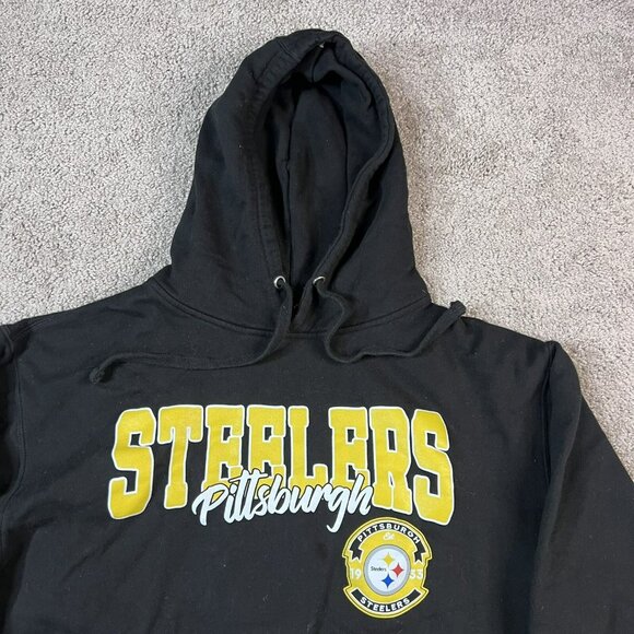 Starter Pittsburgh Steelers Hoodie Black Yellow Men's Size Medium - Picture 2 of 7